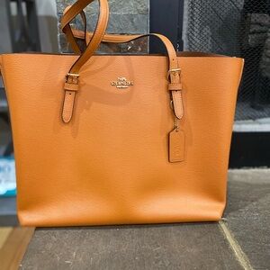 Coach tote bag and wallet. Great condition. Rust color.